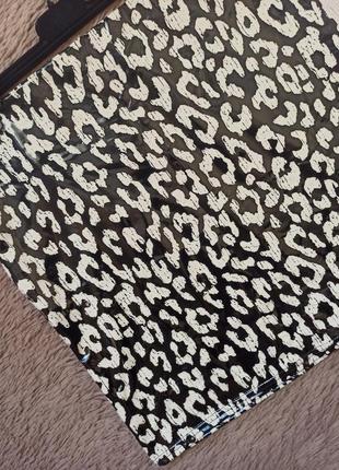 Крутая лаковая мини юбка леопард/спідниця2 фото