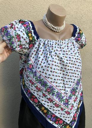 Винтаж,блуза с открытыми плечами,этно бохо стиль,беременным,англия,8 фото