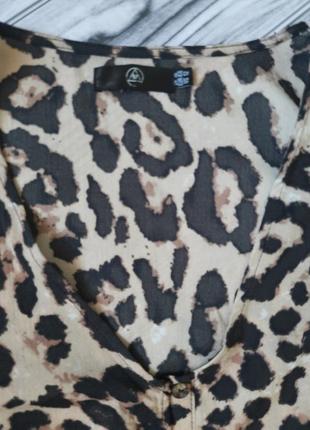Кардиган платье-рубашка принт леопард длинный рукаа5 фото