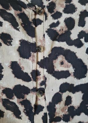 Кардиган платье-рубашка принт леопард длинный рукаа6 фото