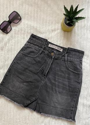 Короткая джинсовая юбка denim co,размер м1 фото