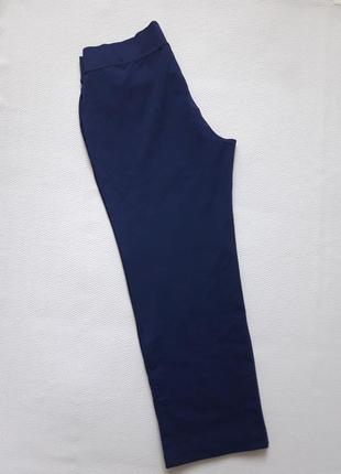 Класні бавовняні прямі темно-сині спортивні штани батал lands'end6 фото