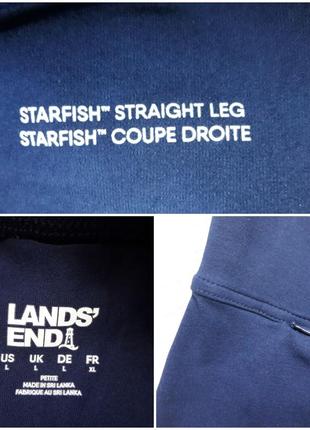 Класні бавовняні прямі темно-сині спортивні штани батал lands'end10 фото