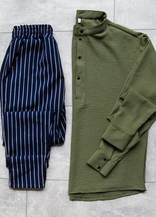 Шикарный мужской набор комплект брюки и рубашка