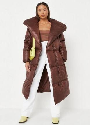 Тренд 🔥 дуже стильне пальто одіяло красивого шоколадного кольору оверсайз пуффер2 фото