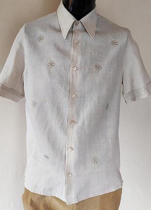 Рубашка мужская лён