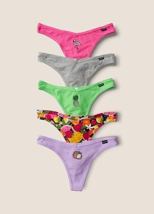 Стринги в рубчик victoria’s secret pink