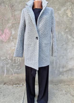#99 пальто премиум бренд пиджак шерсть в елочку оверсайз7 фото