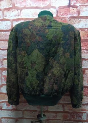 Куртка бомбер цветастая винтажная 80-е3 фото
