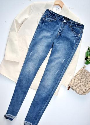 Missguided стильні джинси скінні з цікавим дизайном6 фото