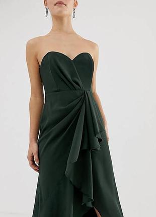 Шикарне зелене міді плаття брандо 48 розмір7 фото