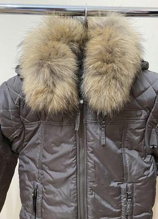 Зимова курточка з натуральним хутром розпродаж2 фото