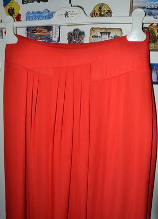Алая юбка в пол,макси,красная юбка шифон,длинная юбка5 фото
