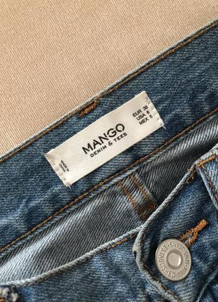 Голубые джинсы mango с вышивкой 38р4 фото