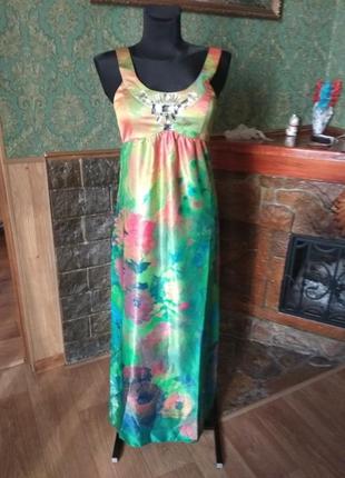 Сарафан в пол атлас 42-44