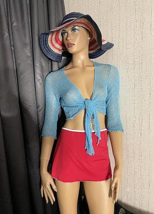 Мини секси юбка на запах пляжная