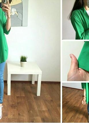 Зеленый кардиган накидка пиджак