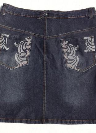 X-mail. джинсовая прямая юбка 48-50 размер.2 фото