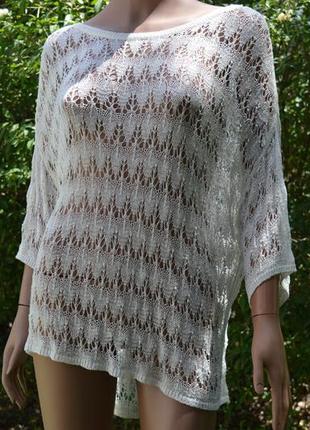 Ажурная трикотажная блуза универсального размера dolores cortes 48\4xl\56