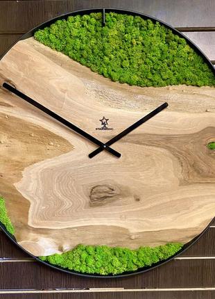 Настінний годинник starwood горіх з мохом (sw2814)3 фото