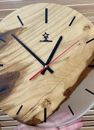 Настінний годинник starwood акація з прозорою епоксидною смолою (sw045/4)6 фото