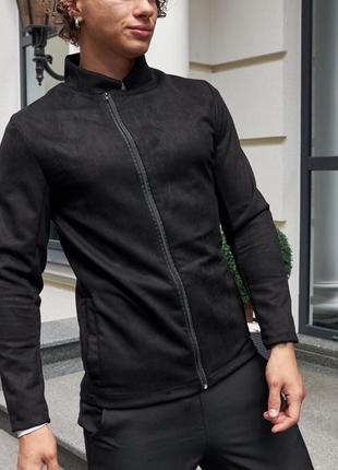 Замшевый бомбер