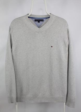 Вінтажний бавовняний светр tommy hilfiger cotton v-neck pullover