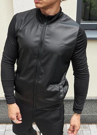 Шкіряний бомбер asos