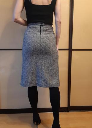 Шерстяная стильная юбка миди basler6 фото