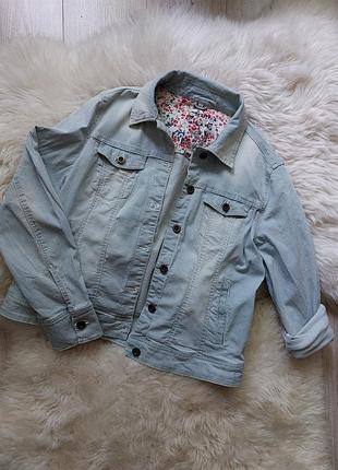 💙💖💛 крутий джинсовий піджак блакитний в смужку
