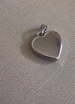 Серебряная подвеска 'сердце'4 фото