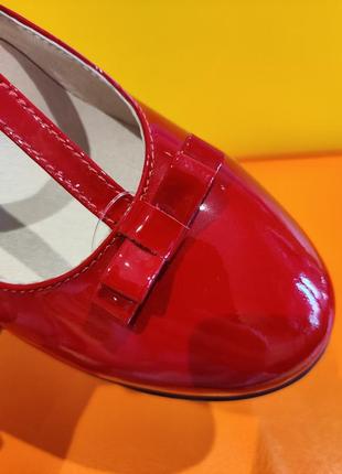 Туфлі шкіряні для дівчинки 35 36 червоні лакові шкільні lapsi3 фото