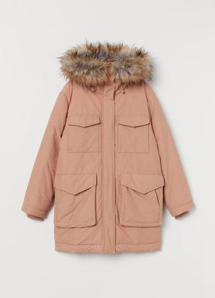 Зимняя парка с опушкой h&m.