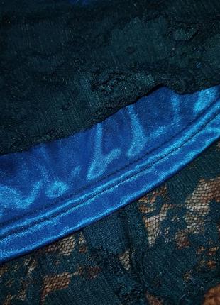 Ніжне плаття жіноче бірюзово-блакитне мереживо3 фото