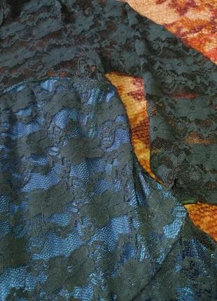 Ніжне плаття жіноче бірюзово-блакитне мереживо5 фото