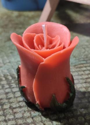Свічка "бутон троянди"3 фото
