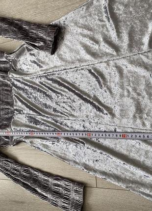 Срібна бархатна сукня 5