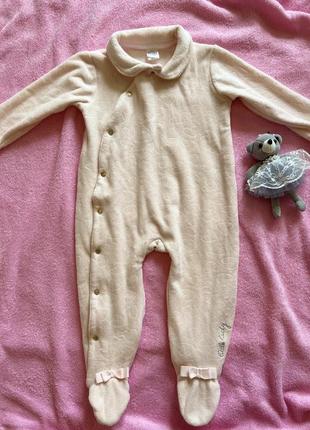 Флисовый человечек для девочки, 80 рост