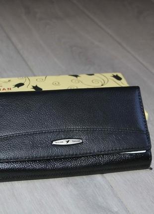 Чорний шкіряний гаманець жіночий / гаманець жіночий1 фото