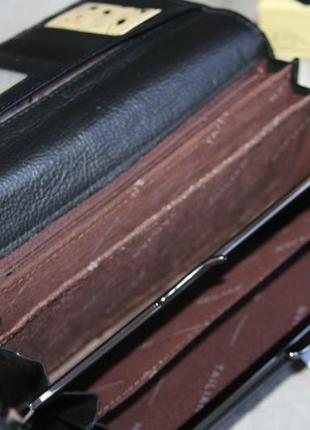 Чорний шкіряний гаманець жіночий / кошелек женский3 фото