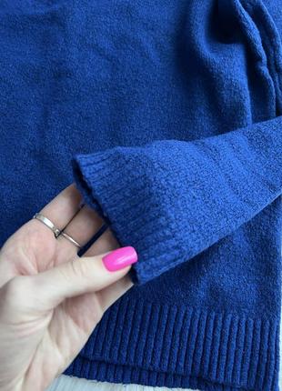 Объёмный синий электрик свитер оверсайз oversize2 фото