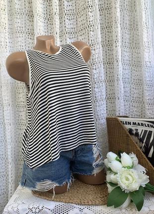 Xs h&m фірмова жіноча майка маєчка легка стильна тільник смужка
