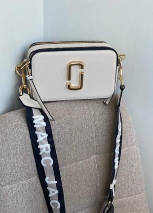 Сумка marc jacobs logo light beige1 фото