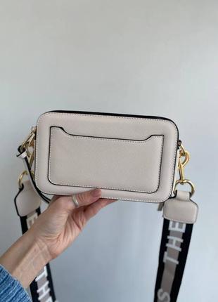 Сумка marc jacobs logo light beige2 фото