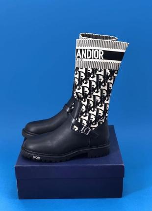 Жіночі черевички 🔥christian dior women d-major boot taupe