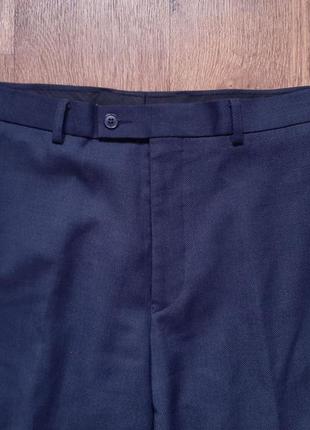 Штани класичні штани темно-сині taylor&wright w36" англія шерсть4 фото