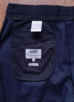 Брюки классические штаны темно-сині taylor&wright w36"   англия  шерсть8 фото