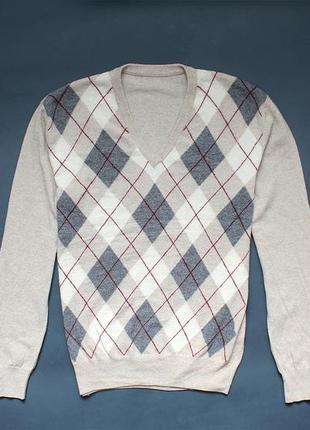Balmain кашемір пуловер светр оригінал франція в клітинку шерсть