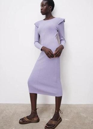 Повсякденна трикотажна якісна сукня міді від італійськоі🇮🇹🇮🇹🇮🇹🇮🇹zara zara1 фото