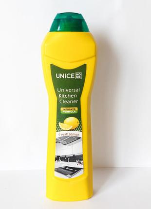 Крем для чищення поверхонь unice лимон, 500 г1 фото